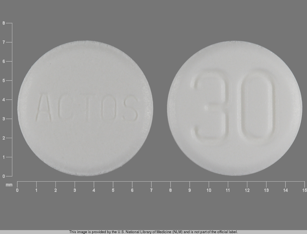 round white actos 30 Images - Actos - pioglitazone hydrochloride - NDC ...