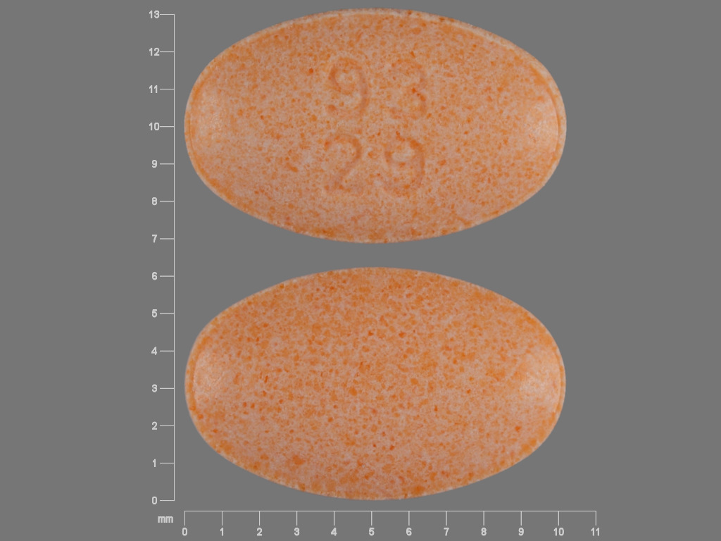 oval orange 93 29 - Enalapril Maleate - maleate - NDC