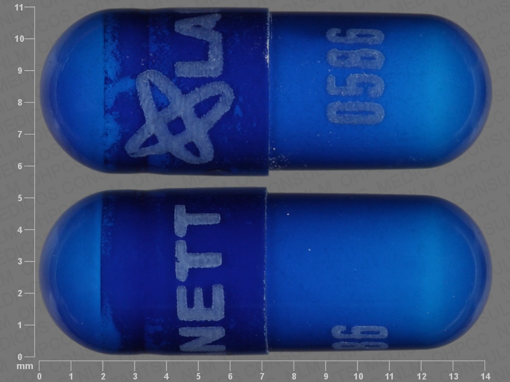 capsule blue 0586 Images Dicyclomine Hydrochloride
