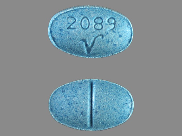 blue oval Pill with imprint 2089 v tablet for treatment of Agoraphobia, Dep...
