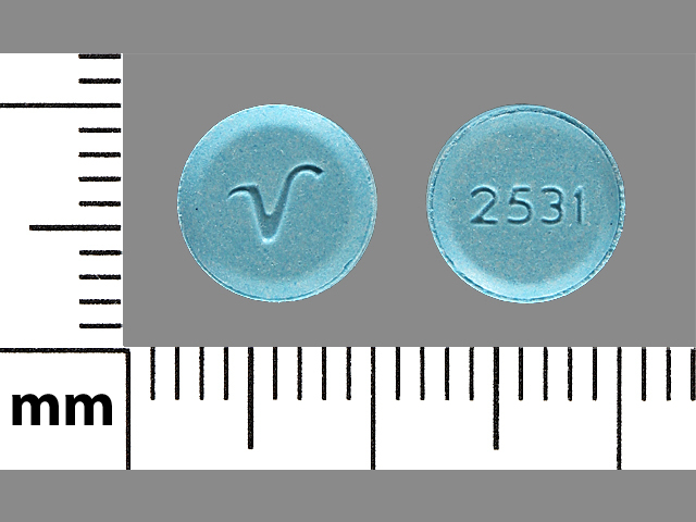 Round Blue 2531 V Images - CLONAZEPAM - Clonazepam - NDC