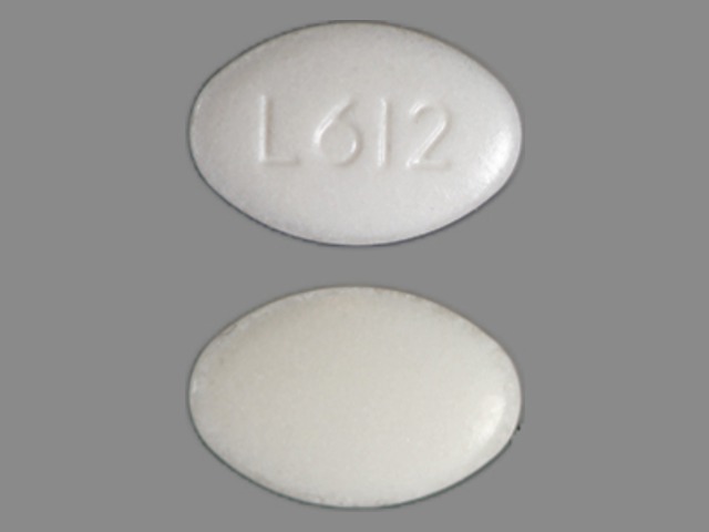 white oval Pill with imprint l612 tablet for treatment of Rhinitis, Allergi...