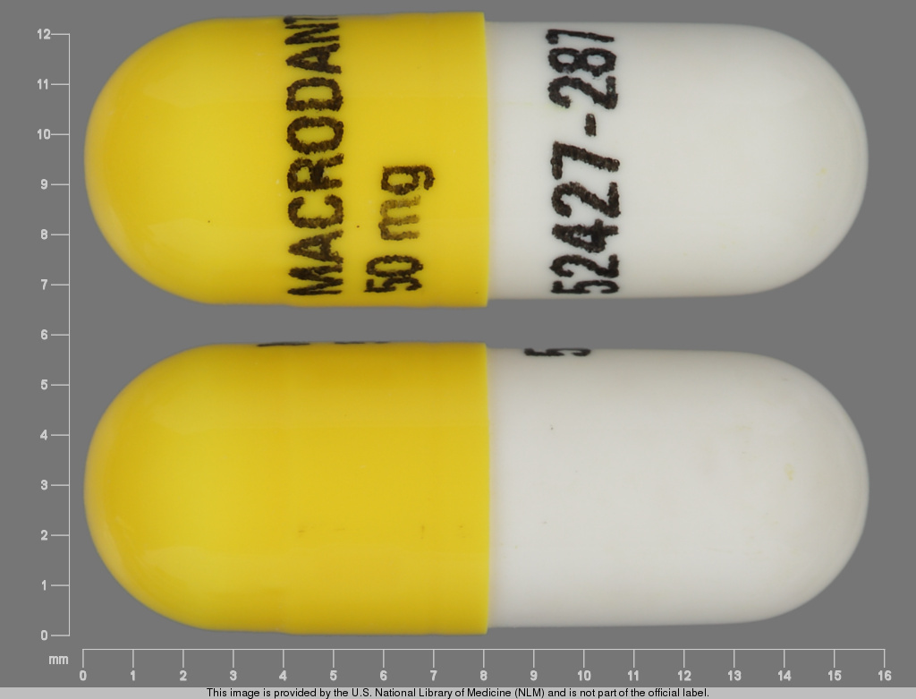 Capsule Macrodantin 50 Mg 52427 287 Images Nitrofurantoin