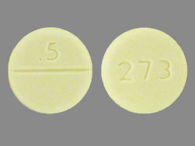 yellow round Pill with imprint 5 273 tablet for treatment of with Adverse R...