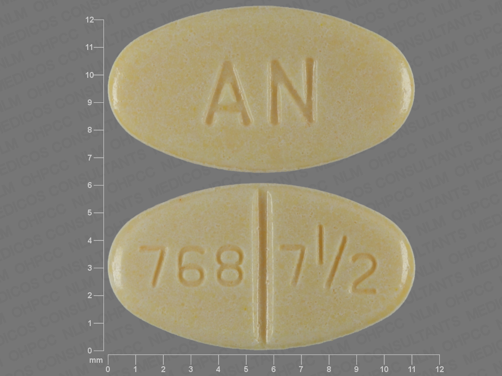 oval yellow 768 7 1 2 an Images Warfarin Sodium warfarin NDC