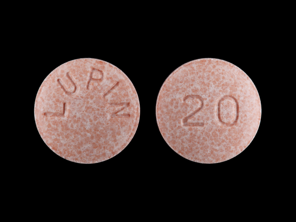 what does lisinopril 20 look like